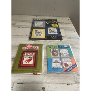 3-piece set of cross stitch kits